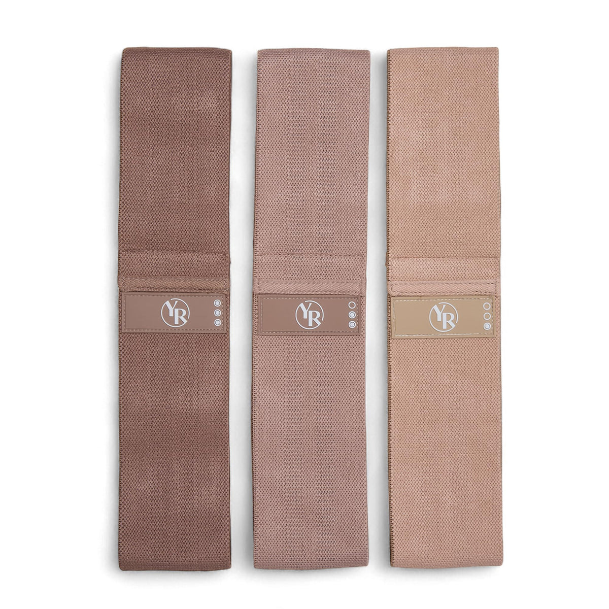 Fabric Booty Bands Set, 3 Resistance Levels for Pilates