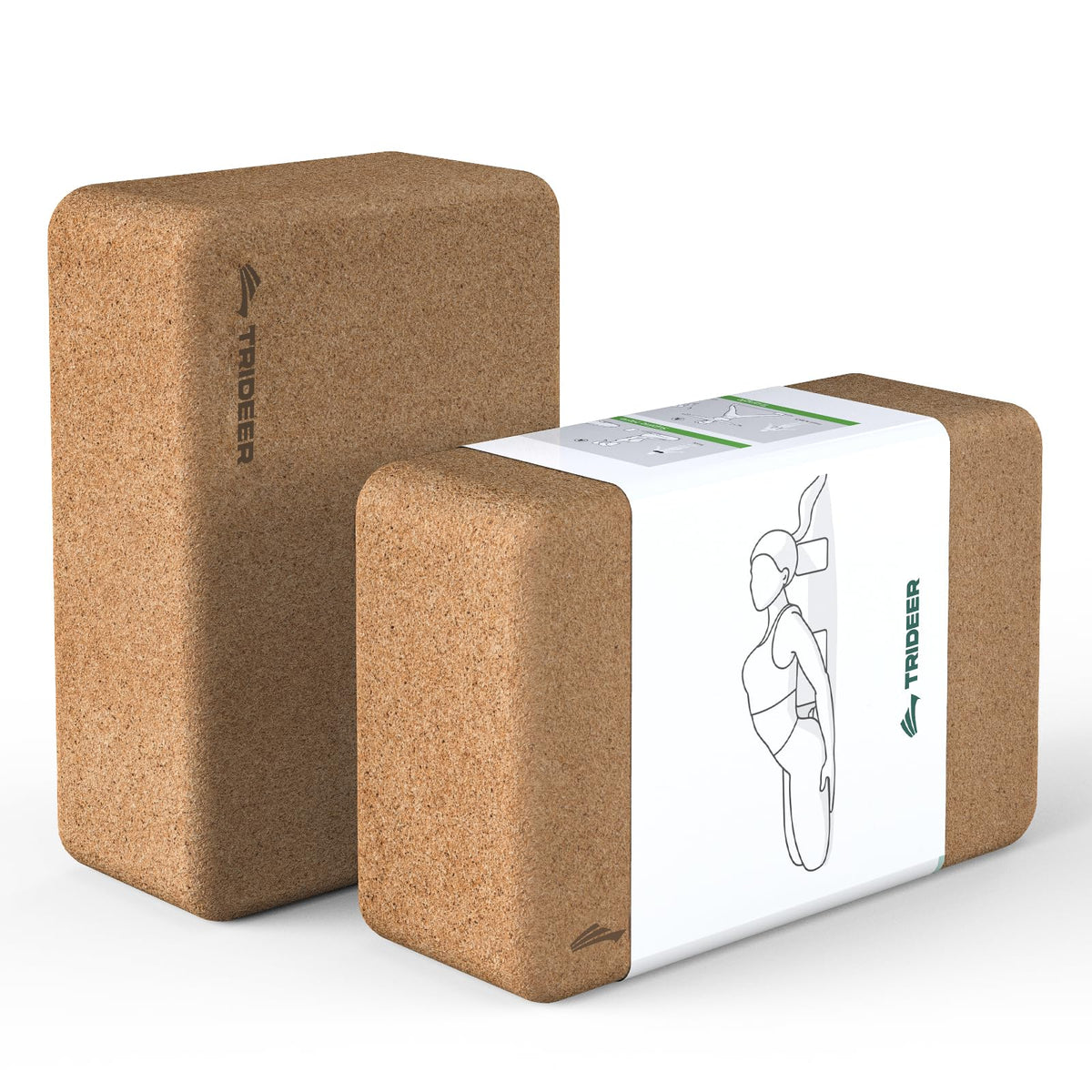 Cork Yoga Blocks 2 Pack,Support for Yoga, Pilates, Stretching