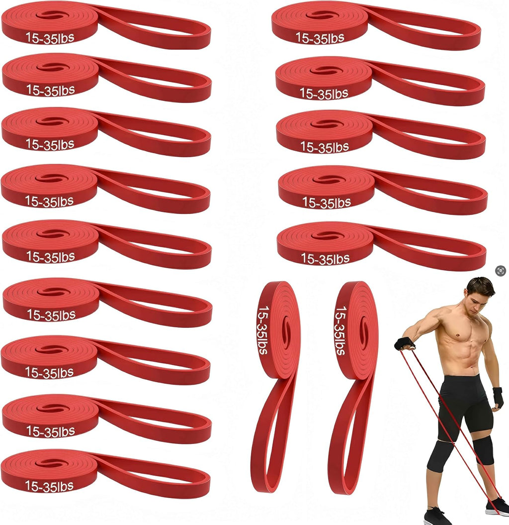 16-Pcs Resistance Bands Set - Premium Elastic Workout Bands for Home Gym, Strength Training, Yoga & Physical Therapy